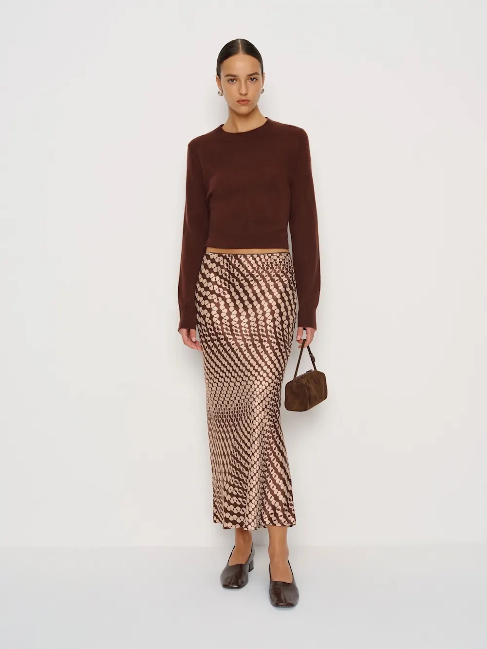 Reformation Layla Silk Skirt in Samba